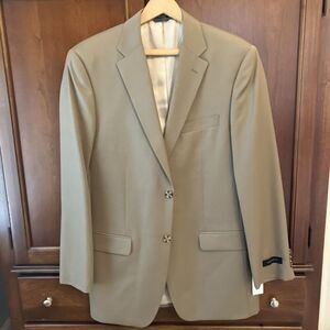 NWT Tommy Hilfiger 40L 100% Wool‎ Blazer Suit Jacket RN 47338 Palmer Tan $325